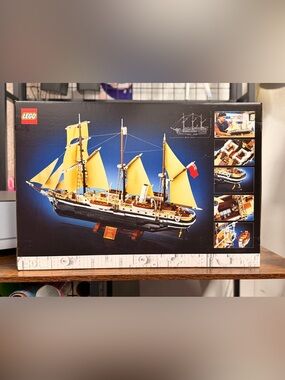 Lego Yellow-Sailed Ship Model